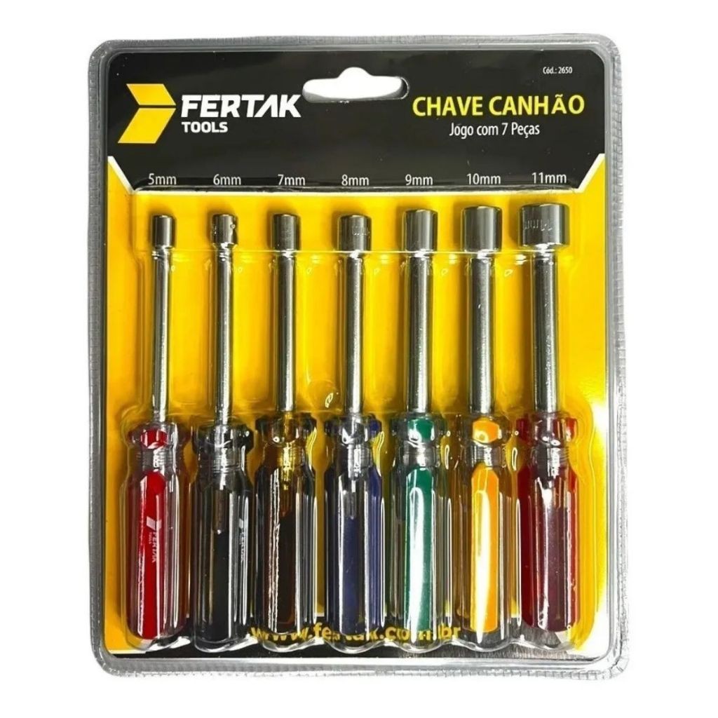 JOGO DE CHAVE CANHAO 7 PCS 5/6/7/8/9/10/11 FERTAK