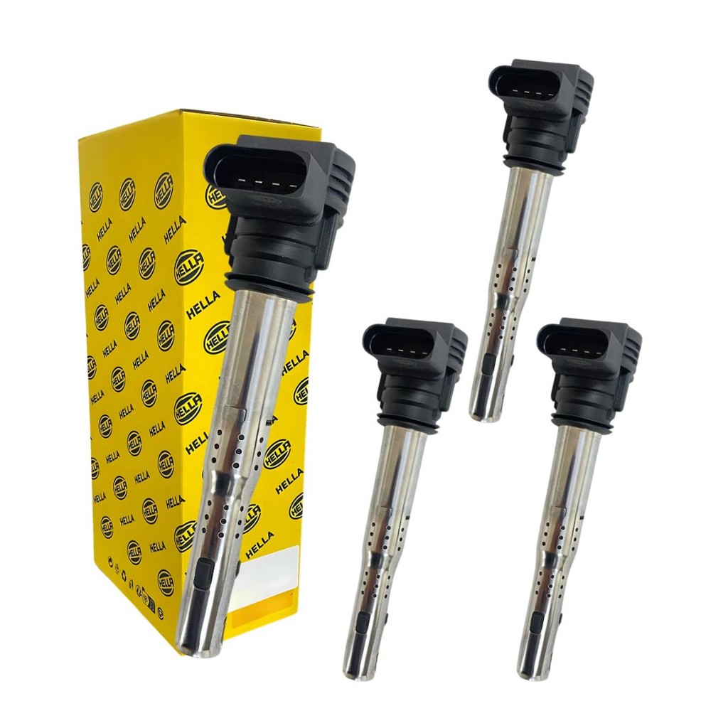 Kit 4 Bobina de Ignição Para Fusca Jetta Tiguan Hella