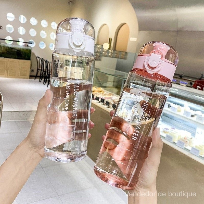 780Ml Leaker Proof Transparente Casal Garrafa Bicicleta Água Portátil Kid Student Garrafa De Água