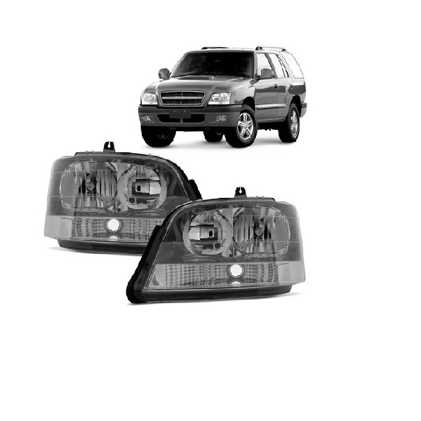 Farol S10 Blazer 2001 2002 2003 2004 2005 A 2011 Cinza