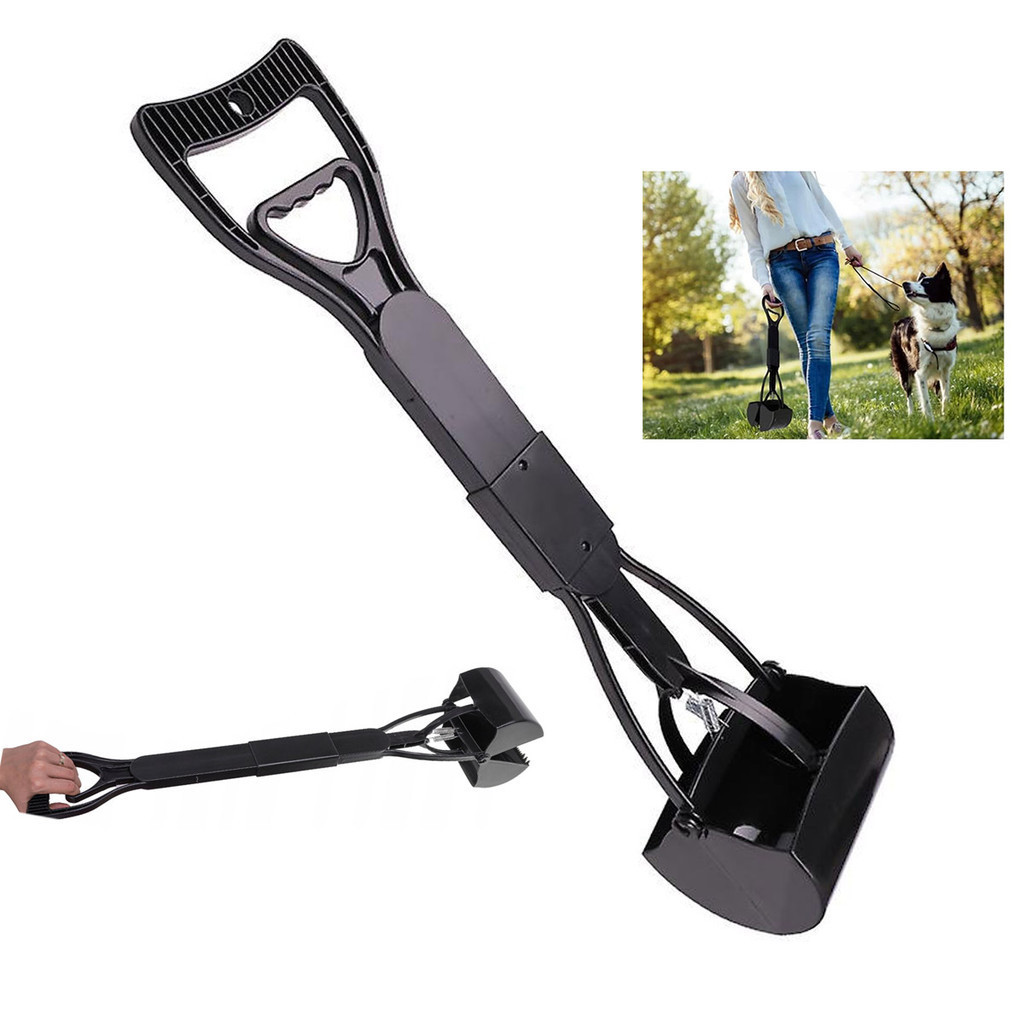 Pa Coletora Coco Fezes Cachorro Gato Cao Pet Sujeira Animal de Estimaçao Cascalho Grama Dobravel Alça Longa Higienico em Oferta na Shopee