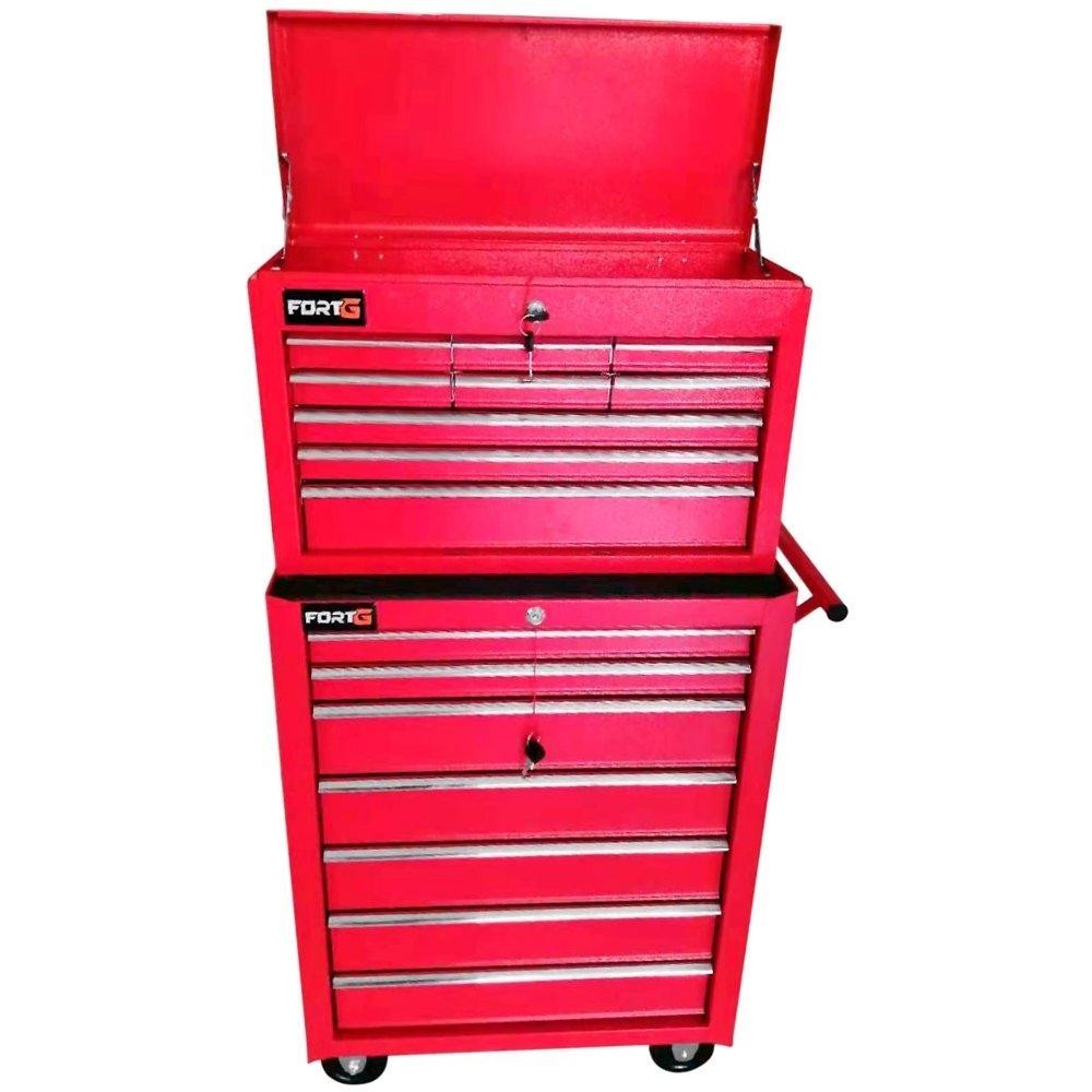 Carrinho de Metal para Ferramentas com 7 Gavetas e Baú com 5 Gavetas - FORTGPRO-FG8845 em Oferta na Shopee