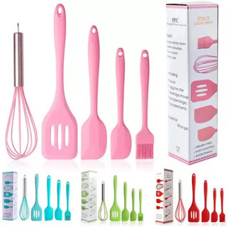 Kit 5 Peças Colher Espátula Fue Espátula Pincel Utensílios De Cozinha Silicone - Zyoou em Oferta na Shopee