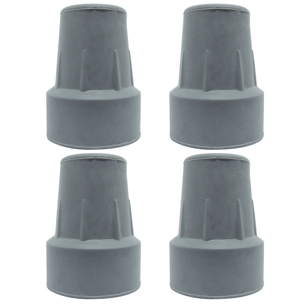 4 Ponteira Pé de Borracha 3/4 49,5mm para Andador Bengala Muleta Cinza