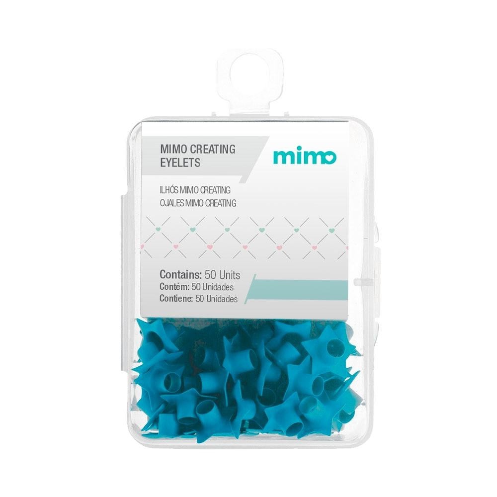 Ilhós Mimo Creating - Estrela - Azul Piscina - 4,5 mm - 50 Unids em Oferta na Shopee