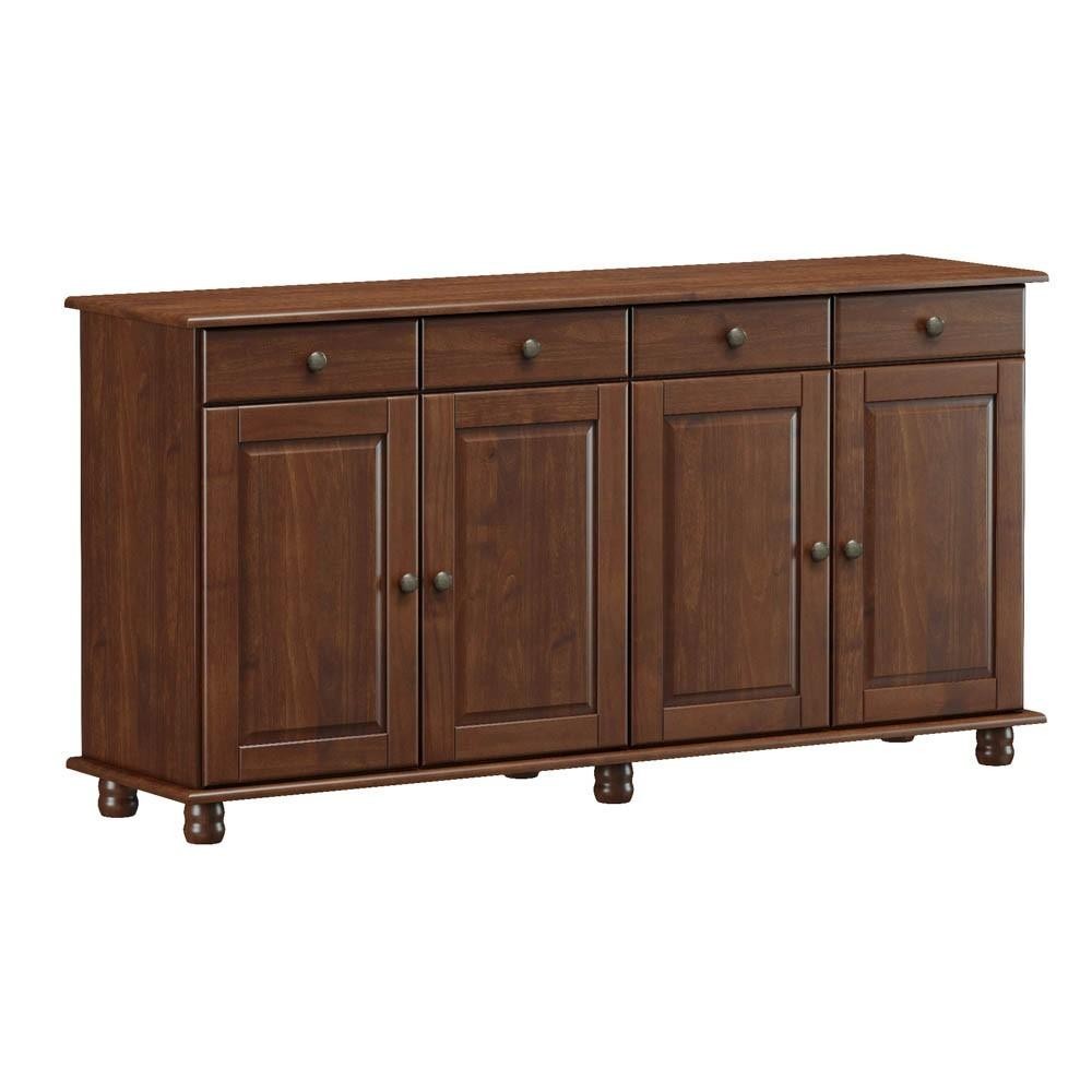 Balcão Buffet Sala de Jantar Rústico 168cm 4 Portas 4 Gavetas Rubia F07 Café - Mpozenato em Oferta na Shopee