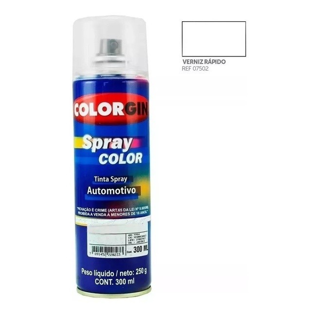 SPRAY COLOR VERNIZ RAPIDO C/300ML  LAZZURIL em Oferta na Shopee