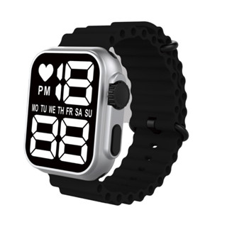 Relógio LED Digital de Pulso À Prova D'água Esportivo feminino Masculino Ultra9 Esporte Pulseira De Silicone novo 2024 em Oferta na Shopee