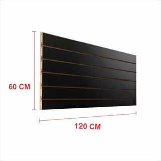 Painel canaletado 60x120 Preto kit placa mdf loja canaletado canelado E-nichos em Oferta na Shopee