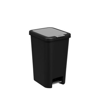 Lixeira plástica com pedal 10 litros preta - Double - Coza