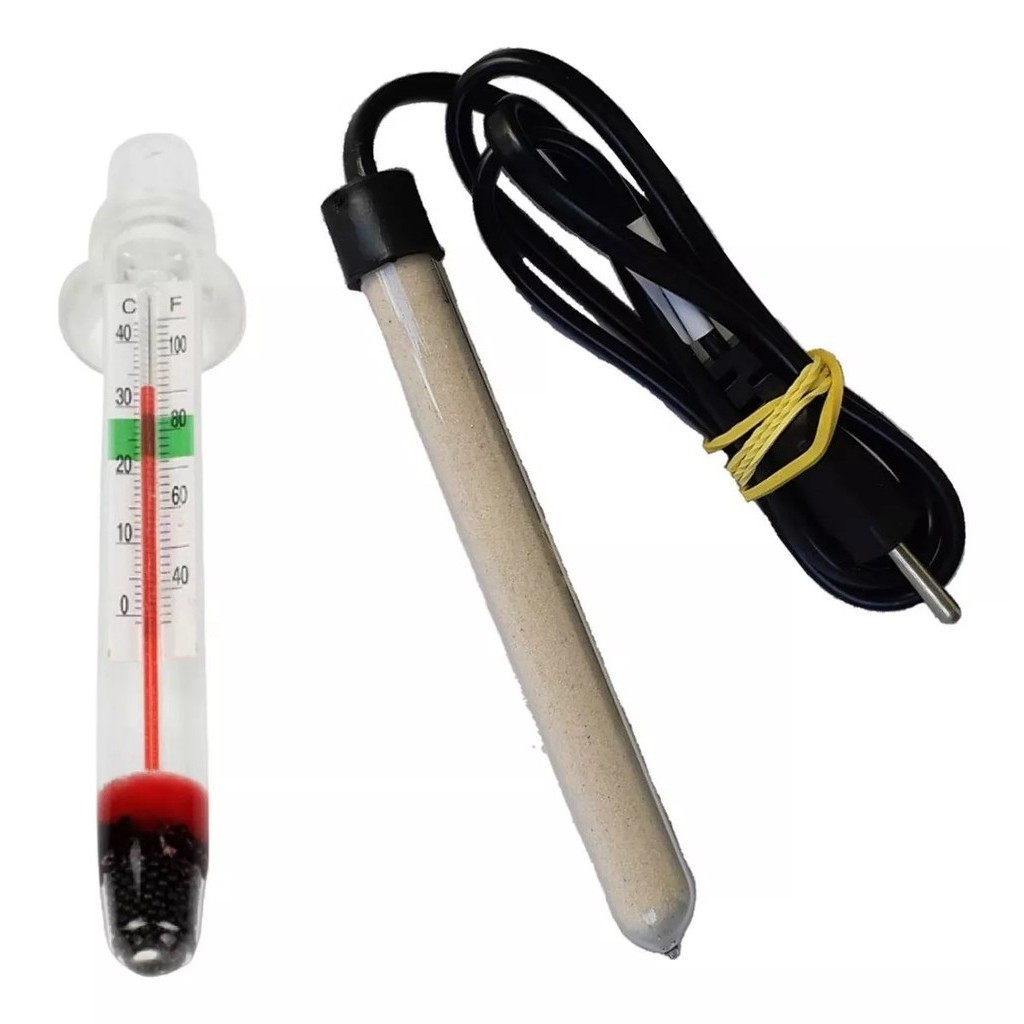 Aquecedor Para Peixe 60w + Termômetro Aquário Pequeno 110V — imagem 2 de 2