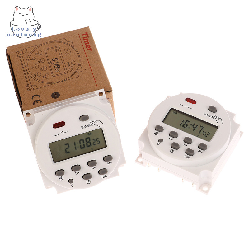 lovelycactushg 1Pc 12V 24V 110V 220V CN101A Digital LCD Temporizador De Energia Relé De Tempo Programável CN101