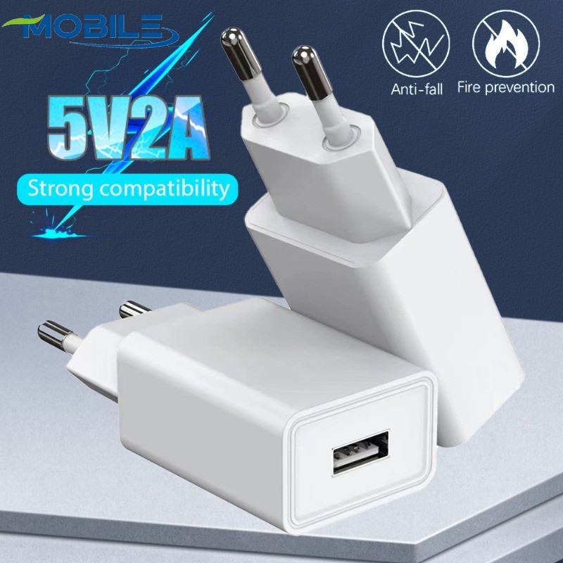 [Destaque] Plugue De Carregamento USB 5V 1A 2A-Adaptador De Energia De Parede-Alta Velocidade , À Prova De Fogo-Carregad