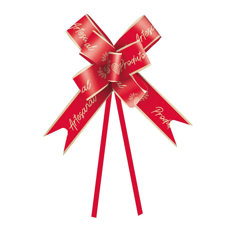 Laço Pronto - Produto Artesanal Vermelho - 10 unidades - Cromus - Rizzo