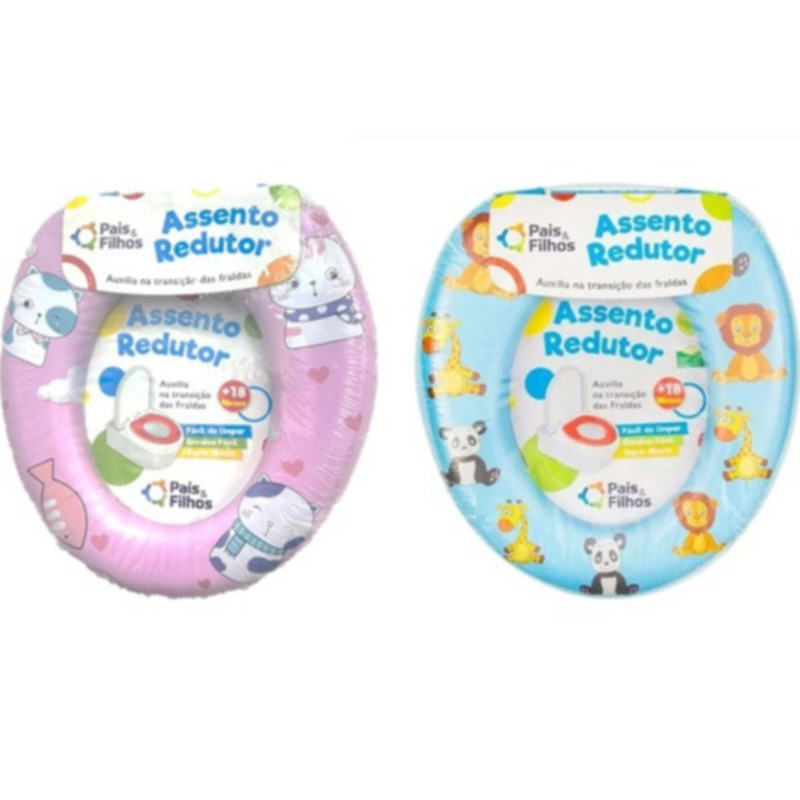 Assento redutor vaso sanitário infantil almofadado macio desfralde divertido em Oferta na Shopee