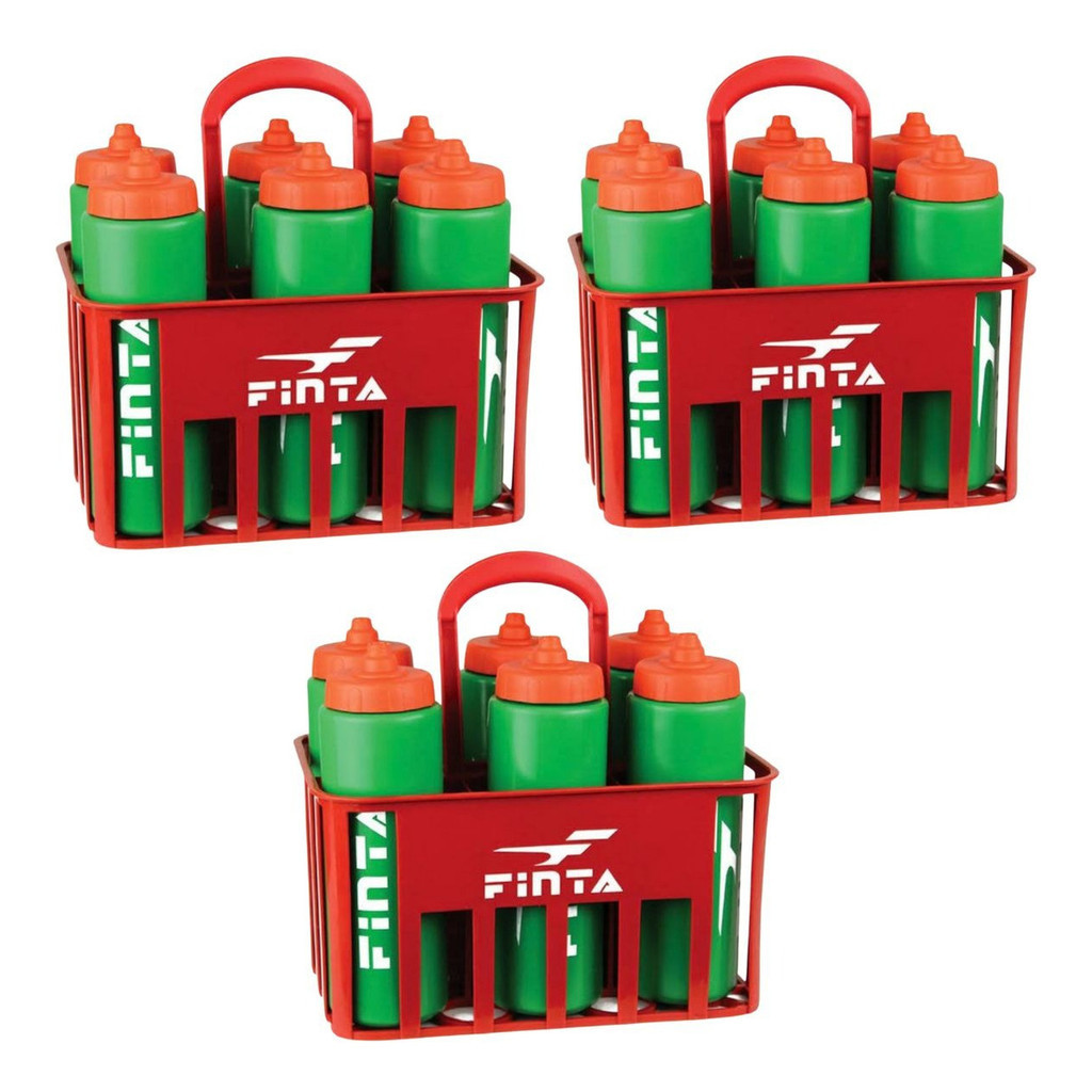 Kit Com 3 Cesto + 18 Squeezes Válvulas Automáticas Completo Água Jogadores Futebol Nfe