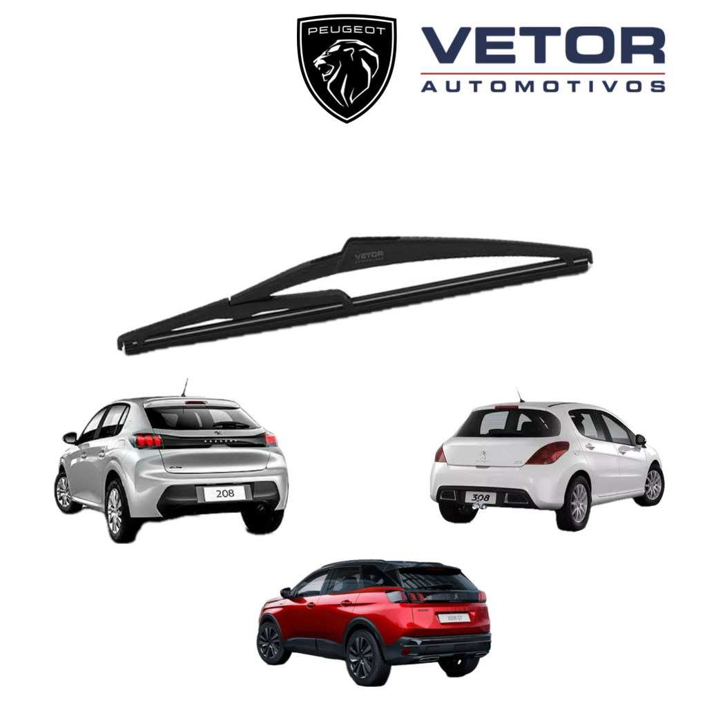 Palheta Traseira Premium Peugeot 208 (2022 a 2025) / 308 / 3008 Limpador Traseir