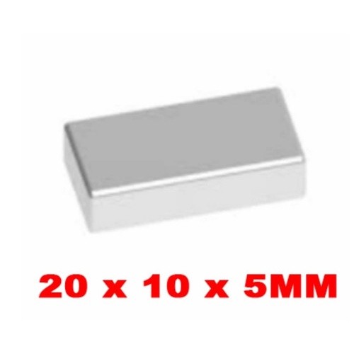 Imã De Neodímio Bloco 20mm X 10mm X 5mm * 2 Peças * 20x10x5 - SP