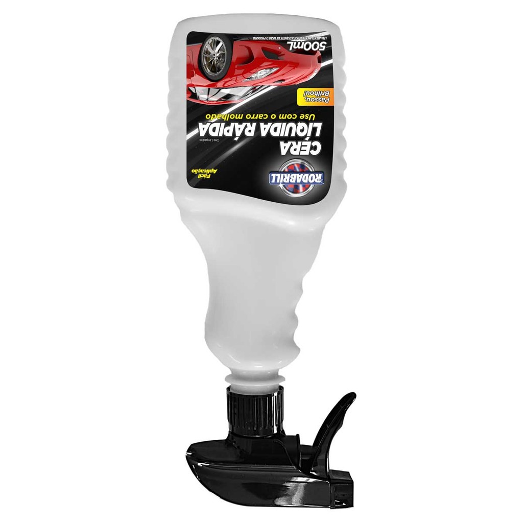 Cera Líquida Rápida com Gatilho para Carro Moto Fácil Aplicação Brilho Itenso Rodabrill 500ml — imagem 2 de 2