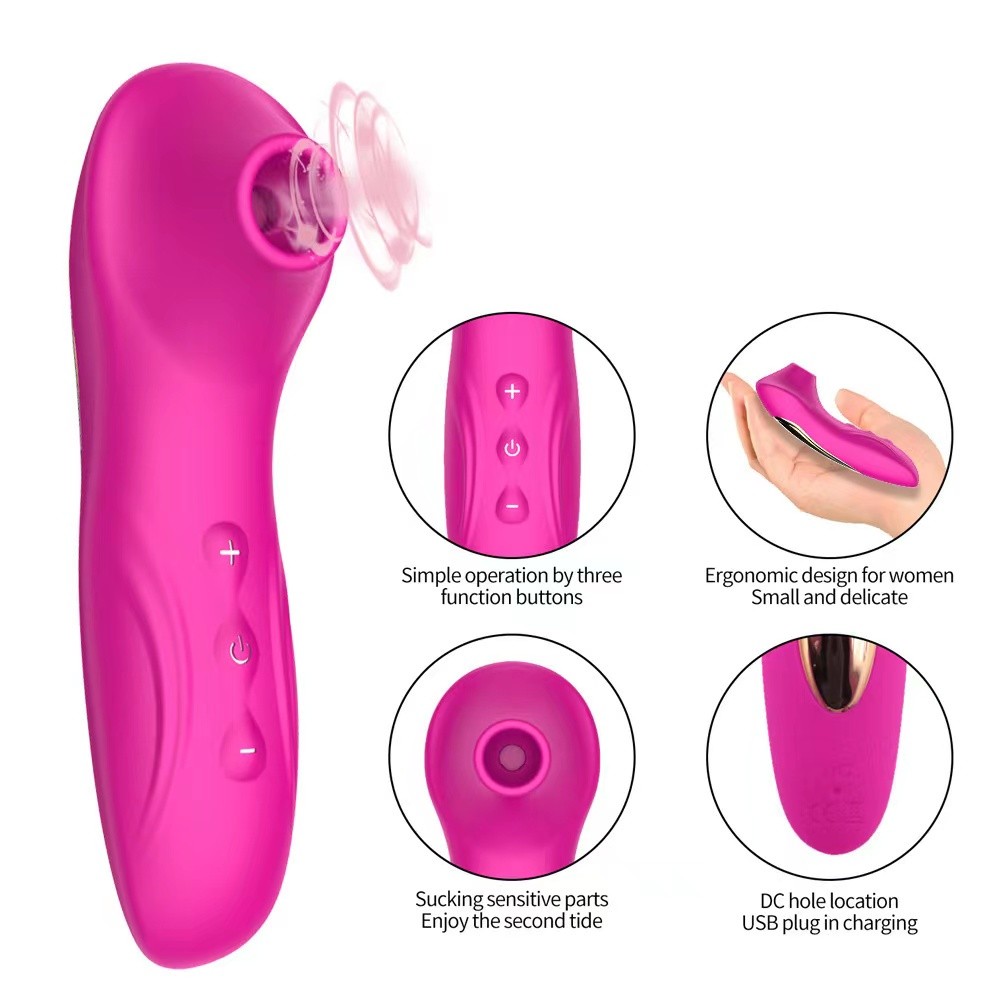 Vibrador Estimulador Sugador de Clitóris e Mamilo Recarregável 10 frequências A-2 PRONTO ENTREGA em Oferta na Shopee
