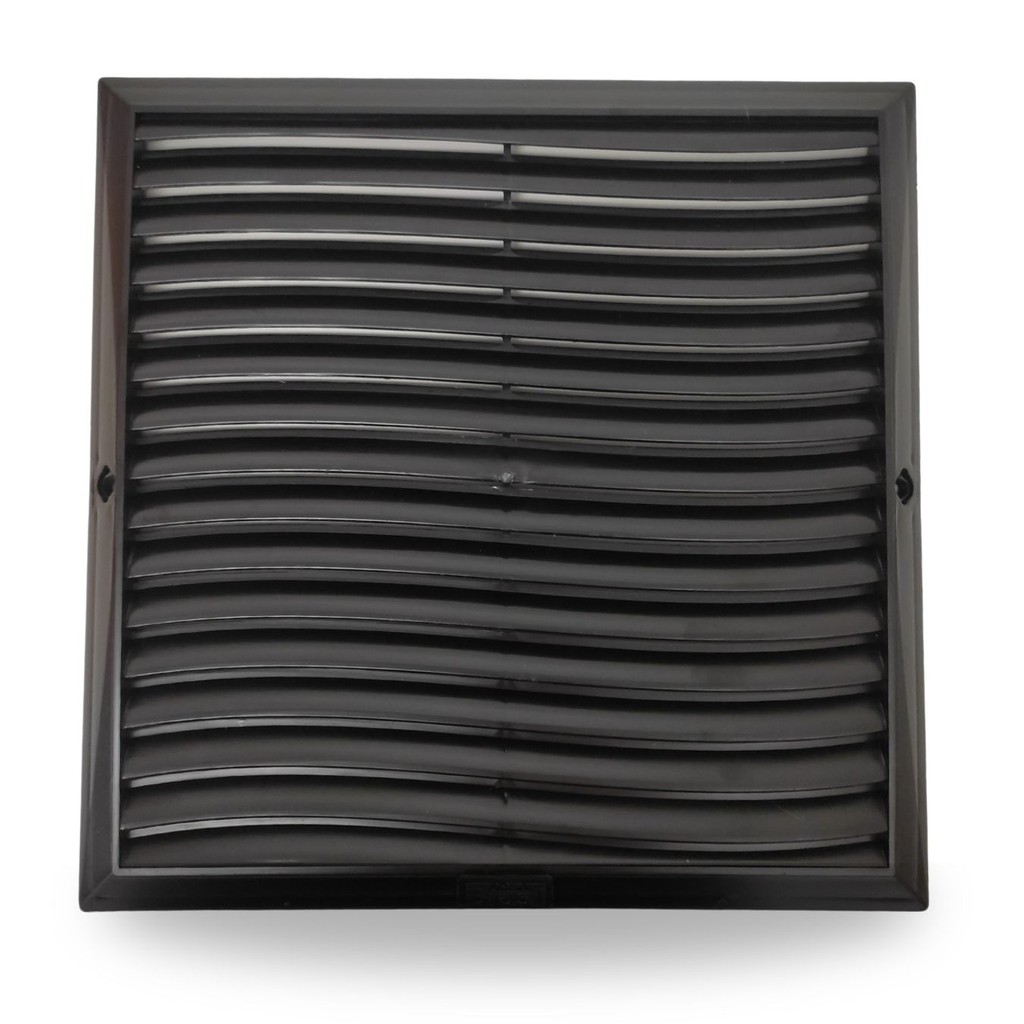 Grade Grelha Ventilação Quadrada Plástico 30x30 C/Tela Cor Preta