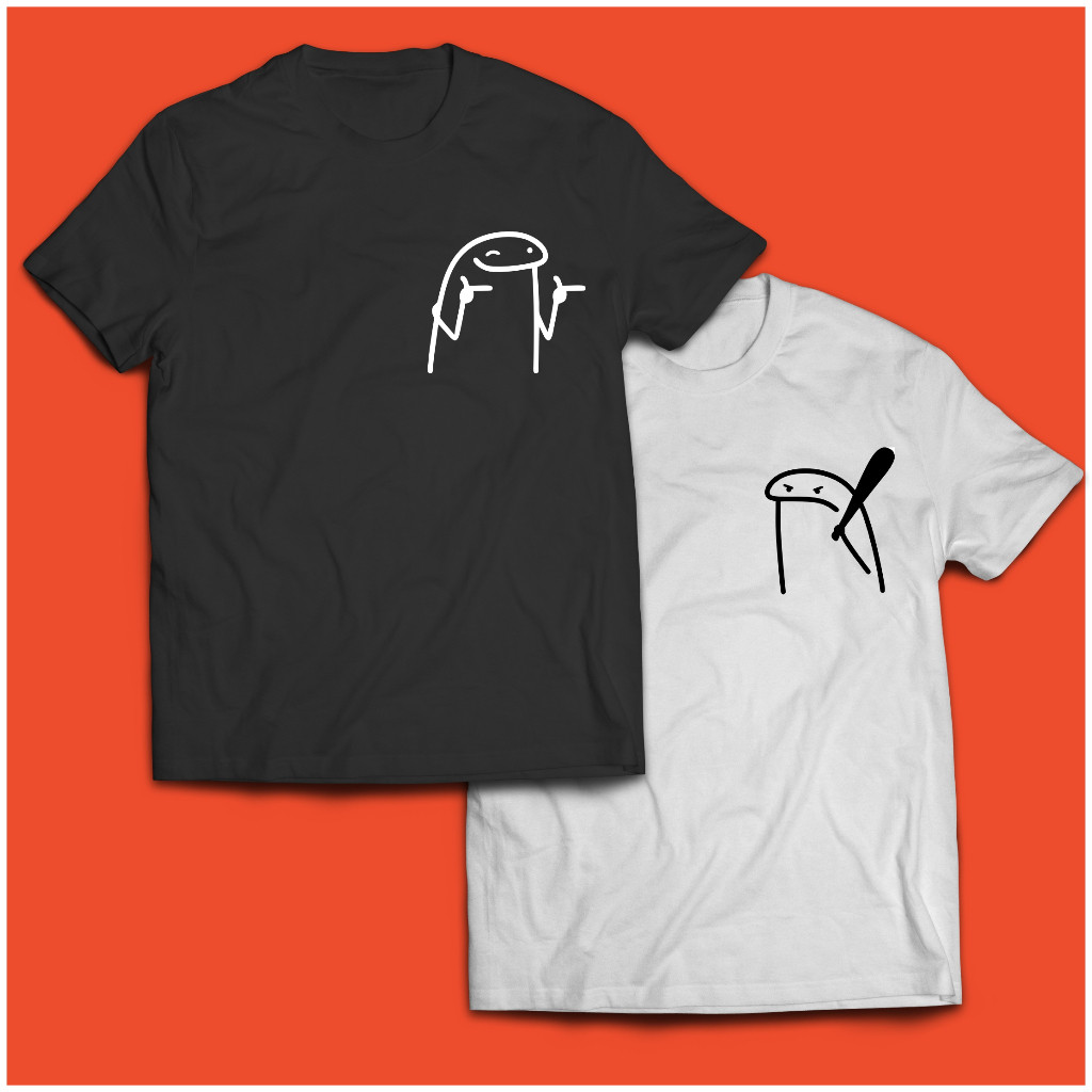 Kit 2 Camisetas de Casal Dia dos Namorados Meme Flork De Boa e Estressada 100% Algodão