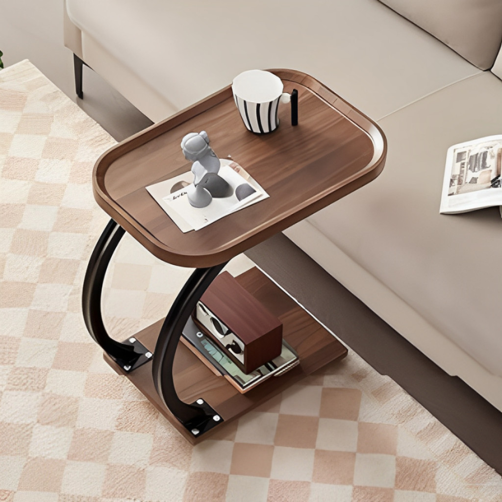 Mesinha Lateral Apoio De Canto Sofá Cama Leitura Com Rodinha em Oferta na Shopee