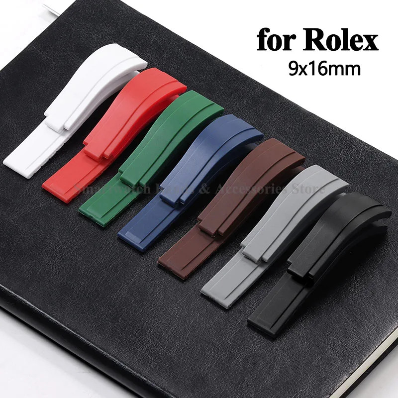 Pulseira De Relógio De Silicone TPU De 20mm Para Rolex Submariner GMT Daytona Ostraflex Fivela De Metal Substituição Ace