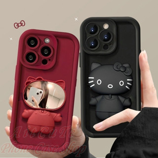 Capa De Celular Capinha Xiaomi Redmi Note 10 10S 9 9S 8 7 Pro Redmi 10 10C 10A 9 9A 9T 9C A1 A2 A2+ Plus 4G 5G MI Redmi10 2022 Protect Stair Camera Hello Kitty Mirror Stand Soft Case