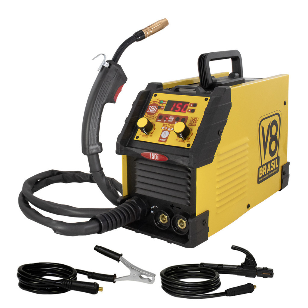 Solda Multi Mig 150i S/ Gás 3 Em 1 Tig Lift 220v V8 Brasil em Oferta na Shopee