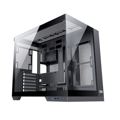 Gabinete Gamer Redragon Wideload Pro, Mid Tower, Vidro Temperado, ATX, Black, Sem Fan, CA-604B-PRO