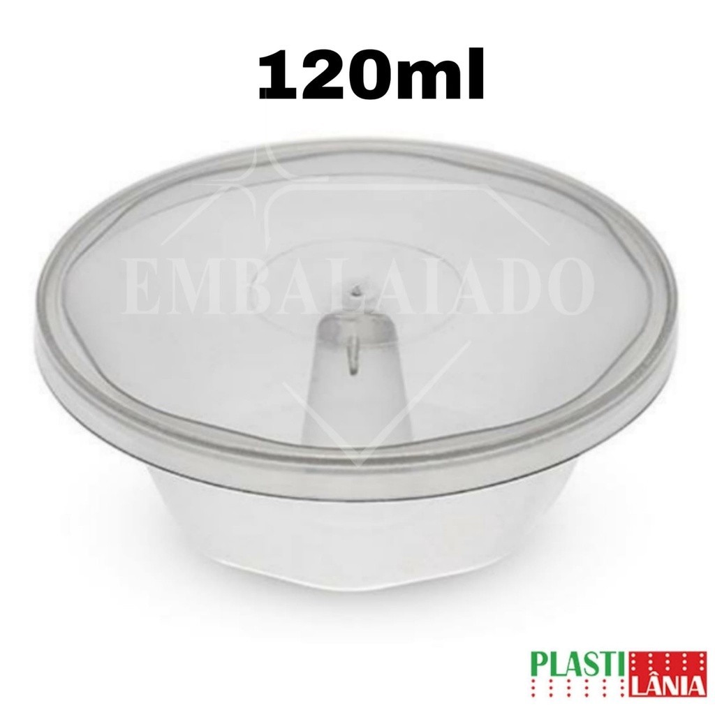 50 Formas P/pudim 120ml Plastilãnia Forno/fogao Descartável