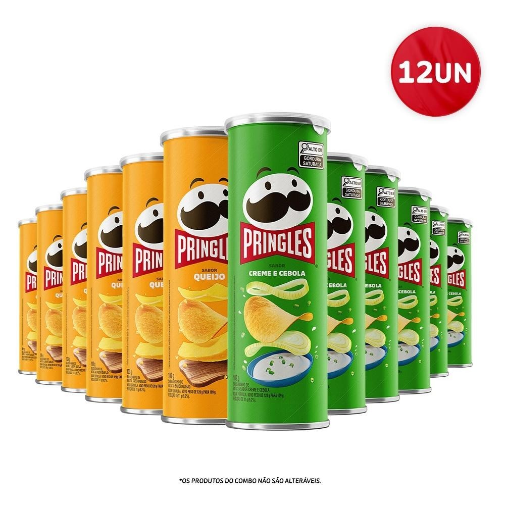 Kit Batata  Pringles® Creme E Cebola E Queijo 12 Unidades - Food & Beverages