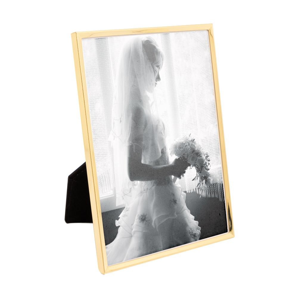 Porta Retrato Wolff Classic de Aço Inox Dourado 13cm x 18cm em Oferta na Shopee