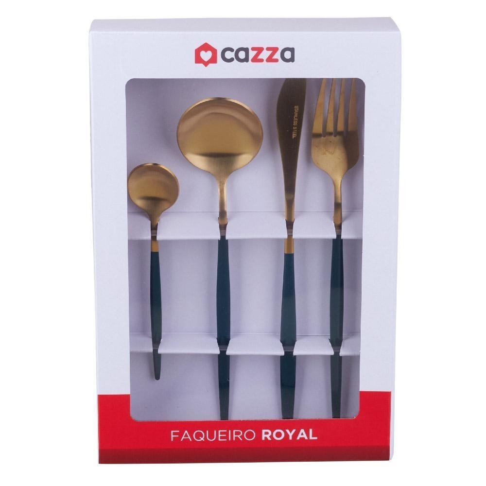 Faqueiro 16 Peças Inox Royal Cazza - Home & Living