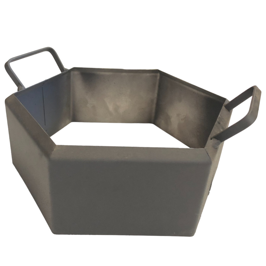 Forma Manual de Aço Para Produção Instantânea de 1 Bloquete Sextavado 20x4cm