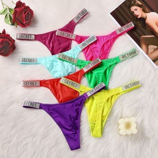 victoria secret Lingerie Secreta HOT Sexy Calcinha Sem Costura Mulheres Carta De Luxo Rhinestones G String Brand Design XUKW