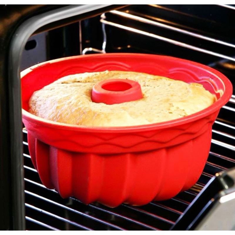 Forma Assadeira Redonda Silicone Com Furo Cozinha Forno Bolo Artigos Para Cozinha Itens Achadinhos da Shopee Casa Baratinho Coisas Diferentes da Shopee