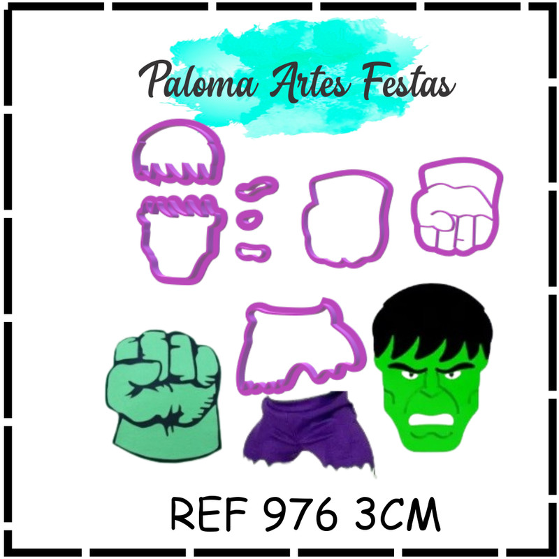 CORTADOR KIT HULCK SUPER HEROI VINGADORES 3CM PASTA AMERICANA BISCUIT PLA TRUFA DOCINHO BISCOITO em Oferta na Shopee