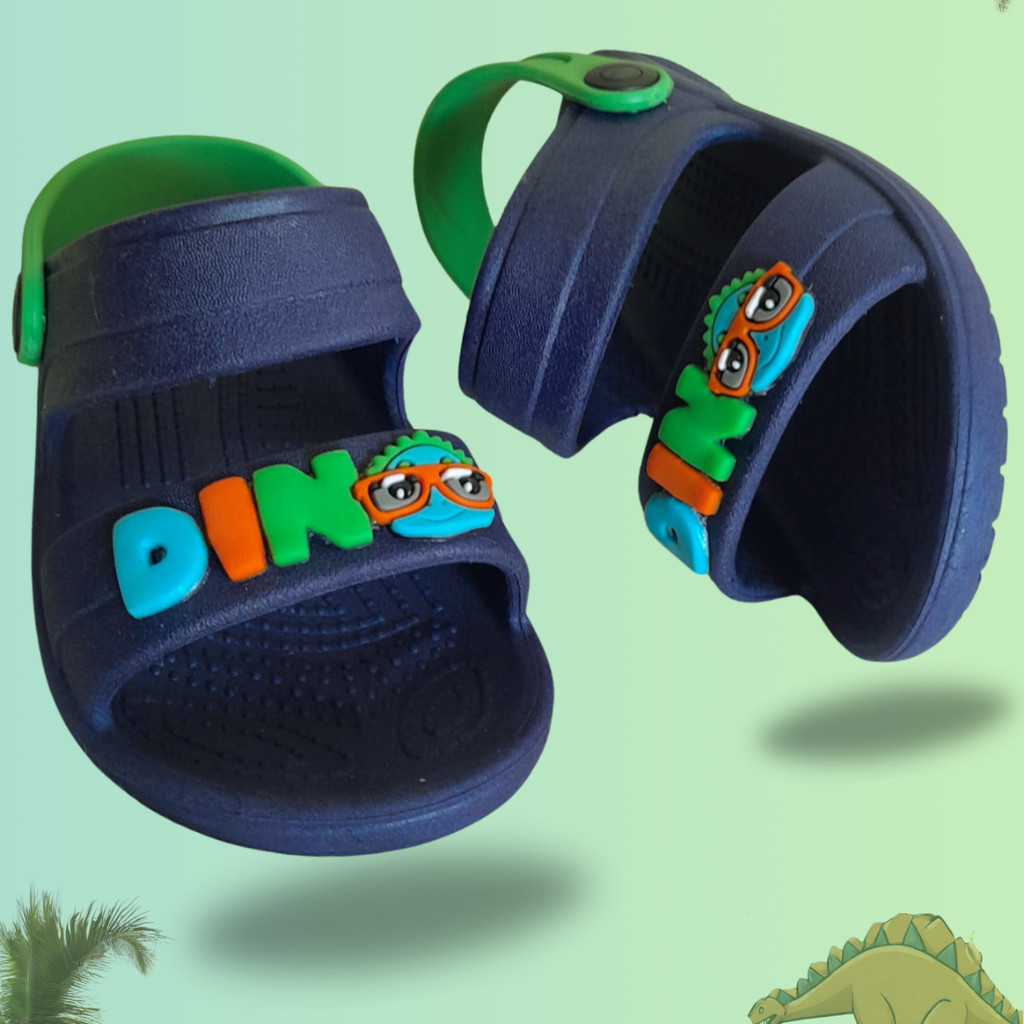 Sandália Papete Infantil Masculina Chinelo Menino Dinossauro Escolar Volta Às Aulas Presente Aniversário Percatinha Leve