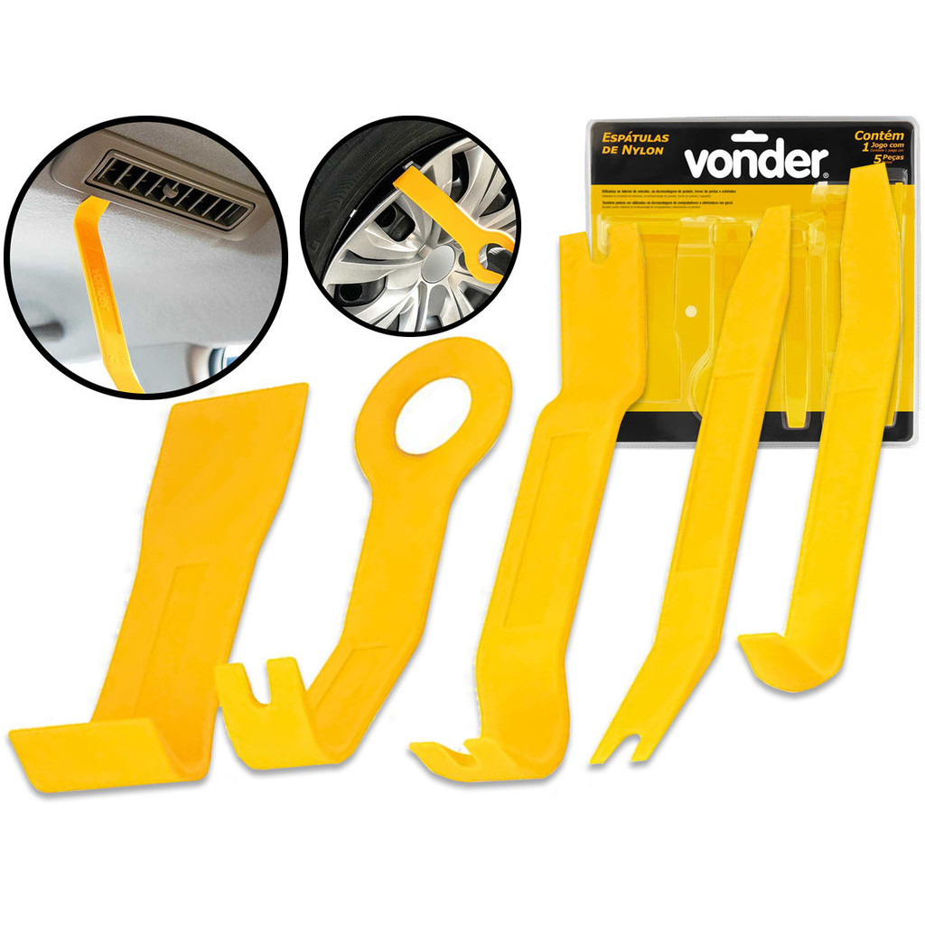 Jogo Espátulas De Nylon Para Automóvel Desmontagem Eletrônico Reparos 5 Unidades Vonder em Oferta na Shopee