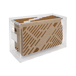 Organizador Dellocolor cristal 0322.H com 6 pastas suspensas Kraft Dello
