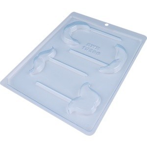 Forma BWB simples de Acetato: PIRULITO BIGODES - (cód: 10366)