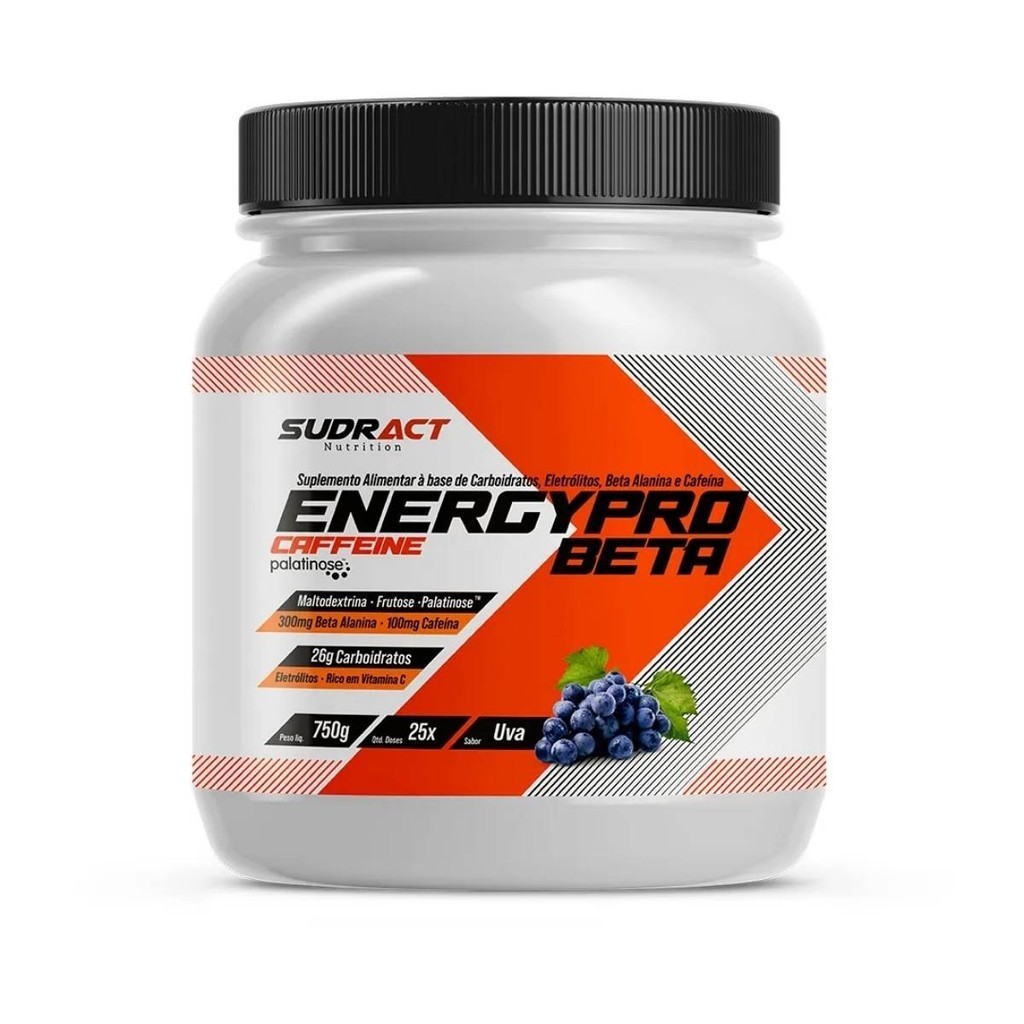 Pré Treino Energy pro Beta alanina Nova Formula 750g Sudract