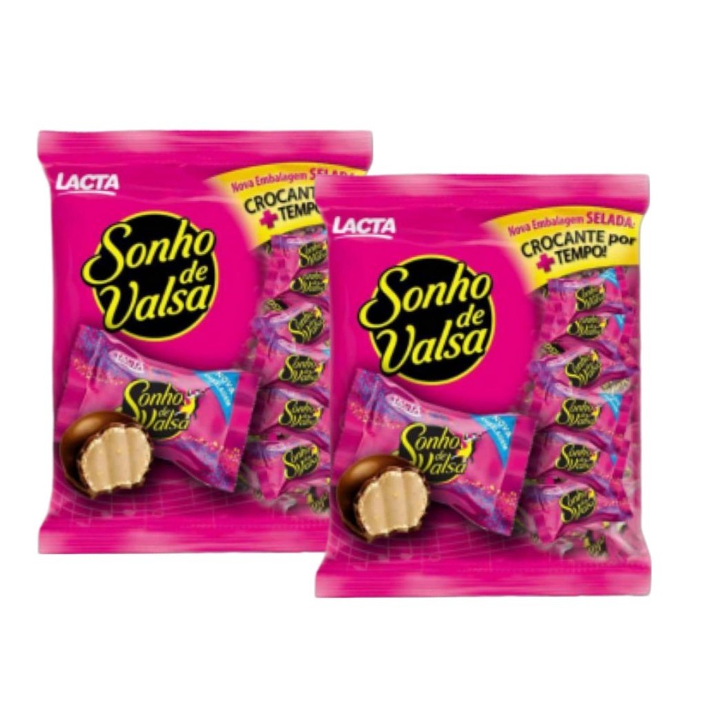 Bombom Sonho de Valsa Lacta C/ 50un 1Kg - 2 Pacotes