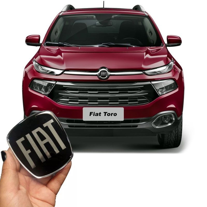 Adesivo Grade Dianteira Fiat Toro 17/19 Emblema Black Piano Genérico