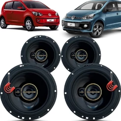 Kit Alto Falantes Dianteiros e Traseiros Volkswagen Up 2014 até 2021 - Hurricane Aurum 480w