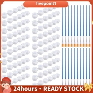 20 Tiras 120 Potes De Tinta Vazios Mini Recipientes De Armazenamento Transparentes E 20 Peças Pincéis Pintura Artes Arte em Oferta na Shopee