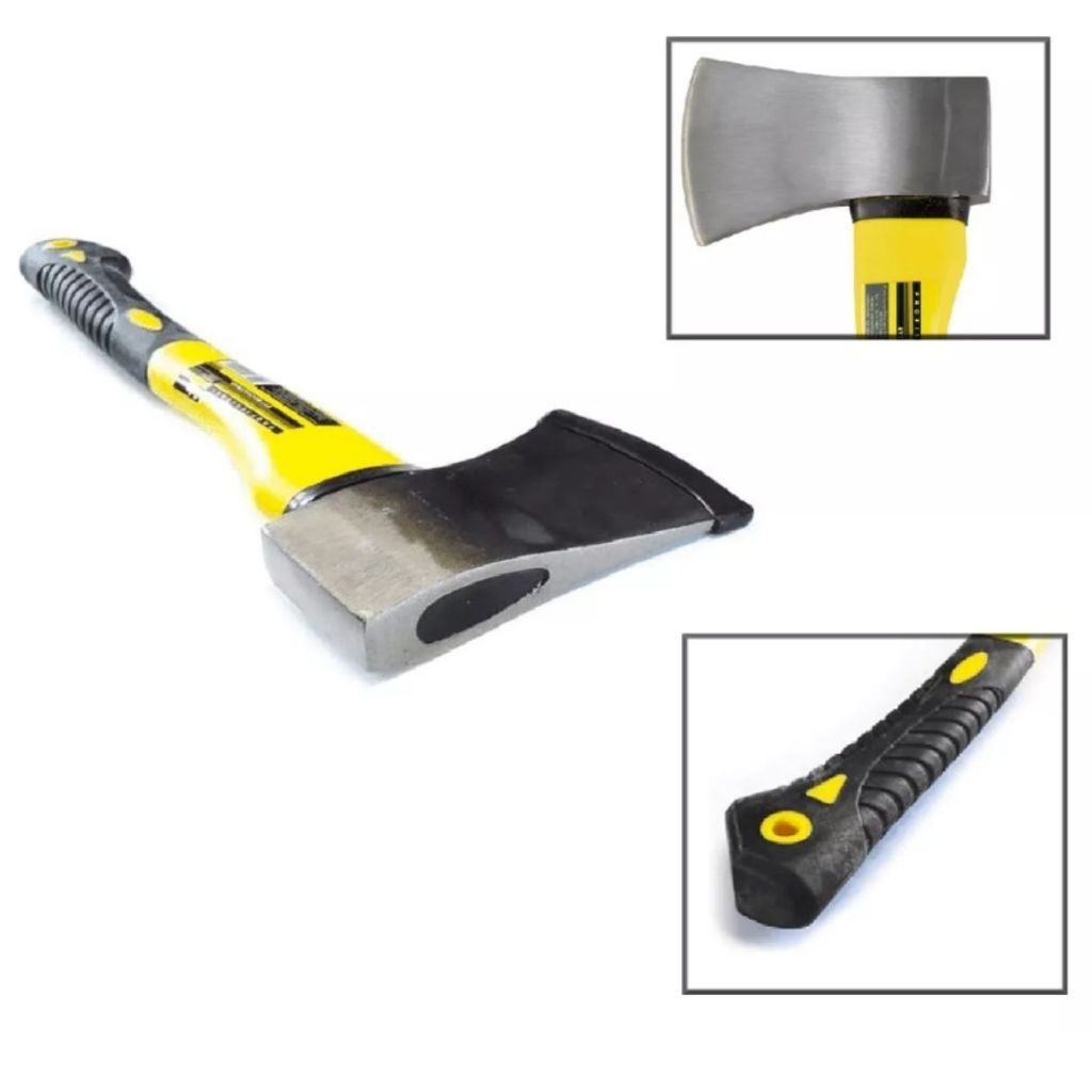 Machado de Camping 37 cm Cabo Emborrachado Ferramenta Essencial para Aventuras ao Ar Livre