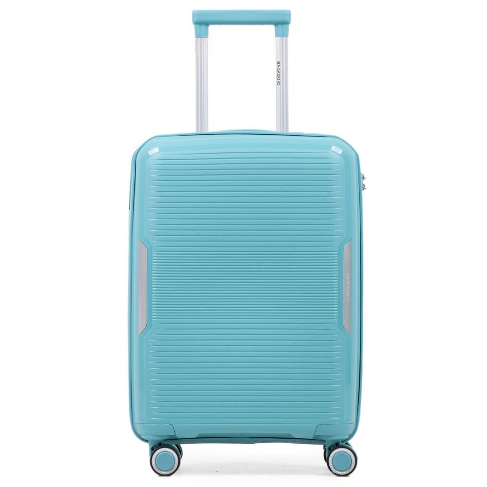 Mala De Bordo de Polipropileno 4 Rodas Malta Azul Claro em Oferta na Shopee